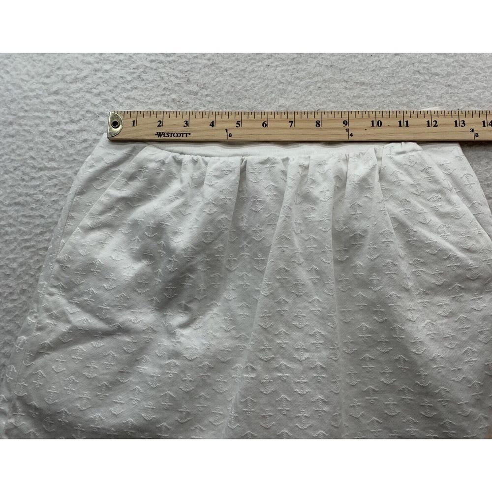 Lilly Pulitzer Mini Skirt XS White‎ Pleated Pockets Anchors Nautical Elastic - Picture 11 of 16